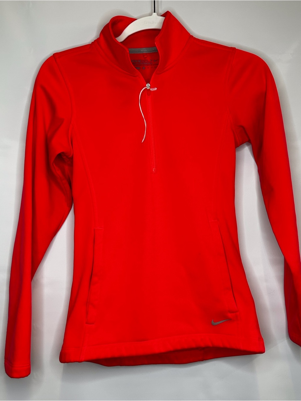 Nike Women’s Bright Red Quarter-Zip Hoodie
